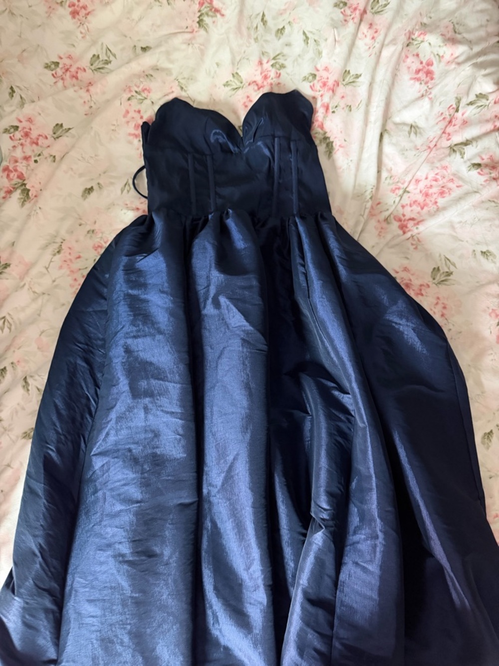 Lucy in the Sky Navy Strapless Prom Dress